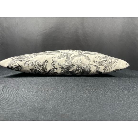 Black & White Floral Bag Handmade, Unique Clutch Made with Designer Fabric - Picture 4 of 6